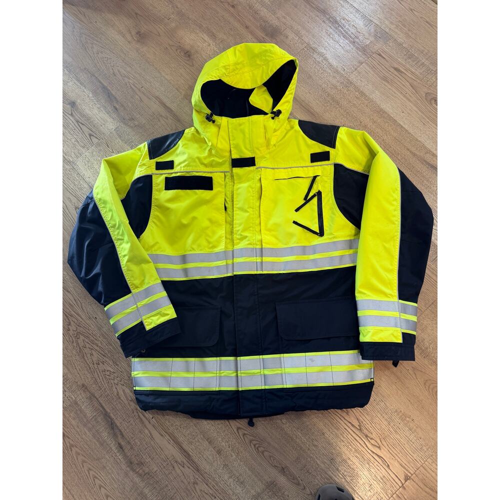 5.11 Tactical Jacket Mens L Responder Heavy Hi-VIS Parka Coat Reflective 2-in-1